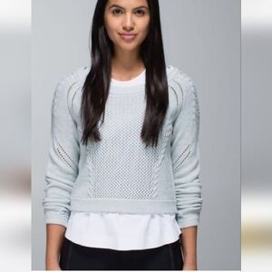 LULULEMON Cropped Crochet Be Present Pullover Sweater